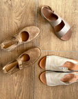 HAND 80 SUEDE - Nature flats