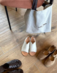 SAN 102 – Off-white leather slides