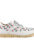 WOVEN SNEAKERS – White Red Green