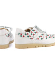 WOVEN SNEAKERS – White Red Green