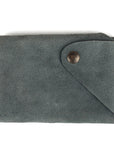 D CARD HOLDER - Suede Blue Grey