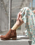 TEXAS02 ROUGH SUEDE CHELSEA BOOTS– Tan