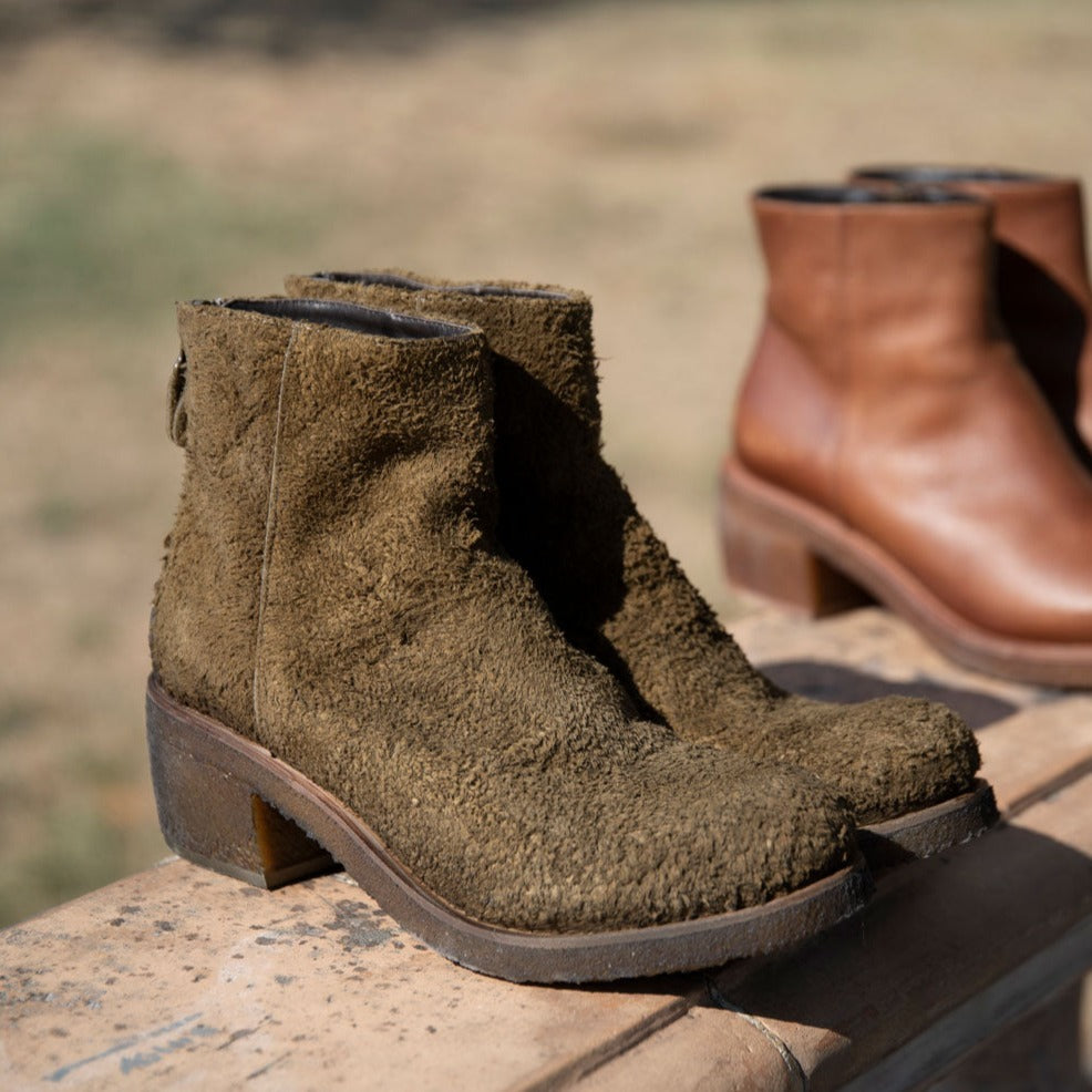 TEXAS 03 ROUGH SUEDE BOOTS – Moss