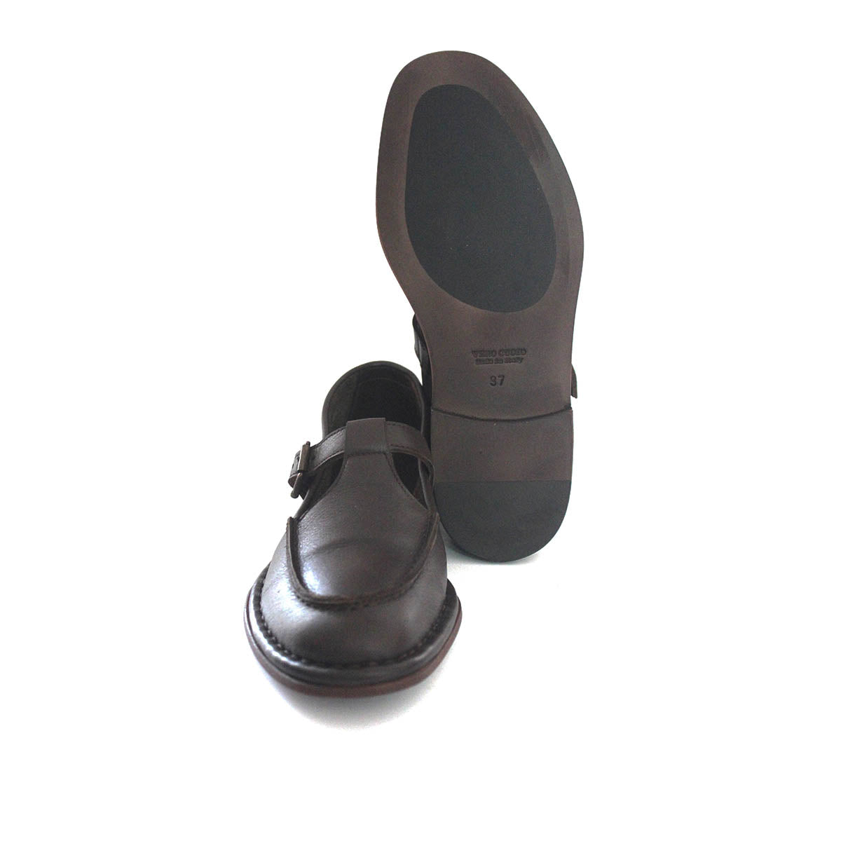 HAND 63 – Leather T-strap shoes – Puntopigro