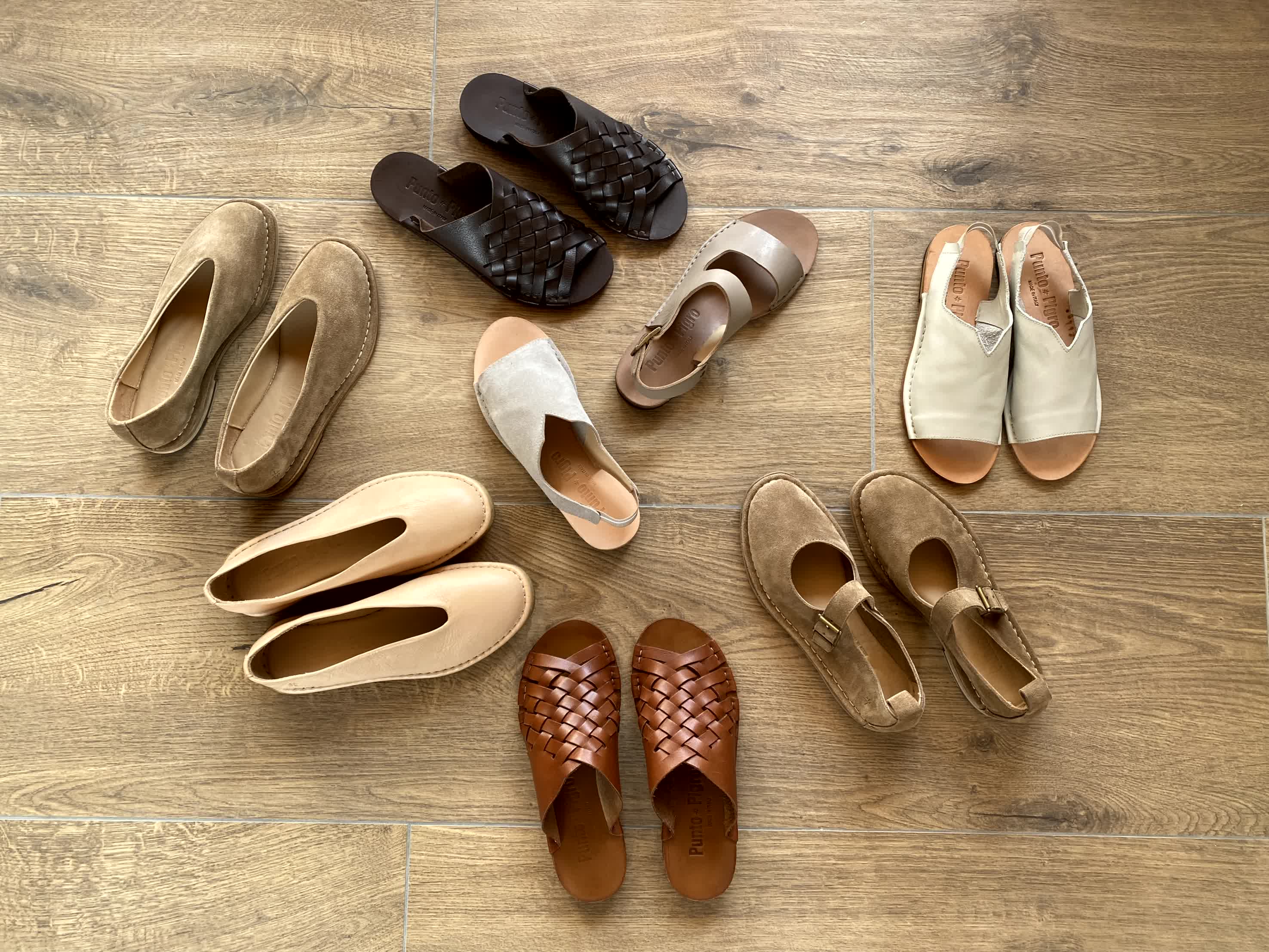 PuntoPigro レザー フラットシューズ  ブラック（ネロ）イタリア製 Punto Pigro - PuntoPigro レザー フラットシューズ ブラック（ネロ