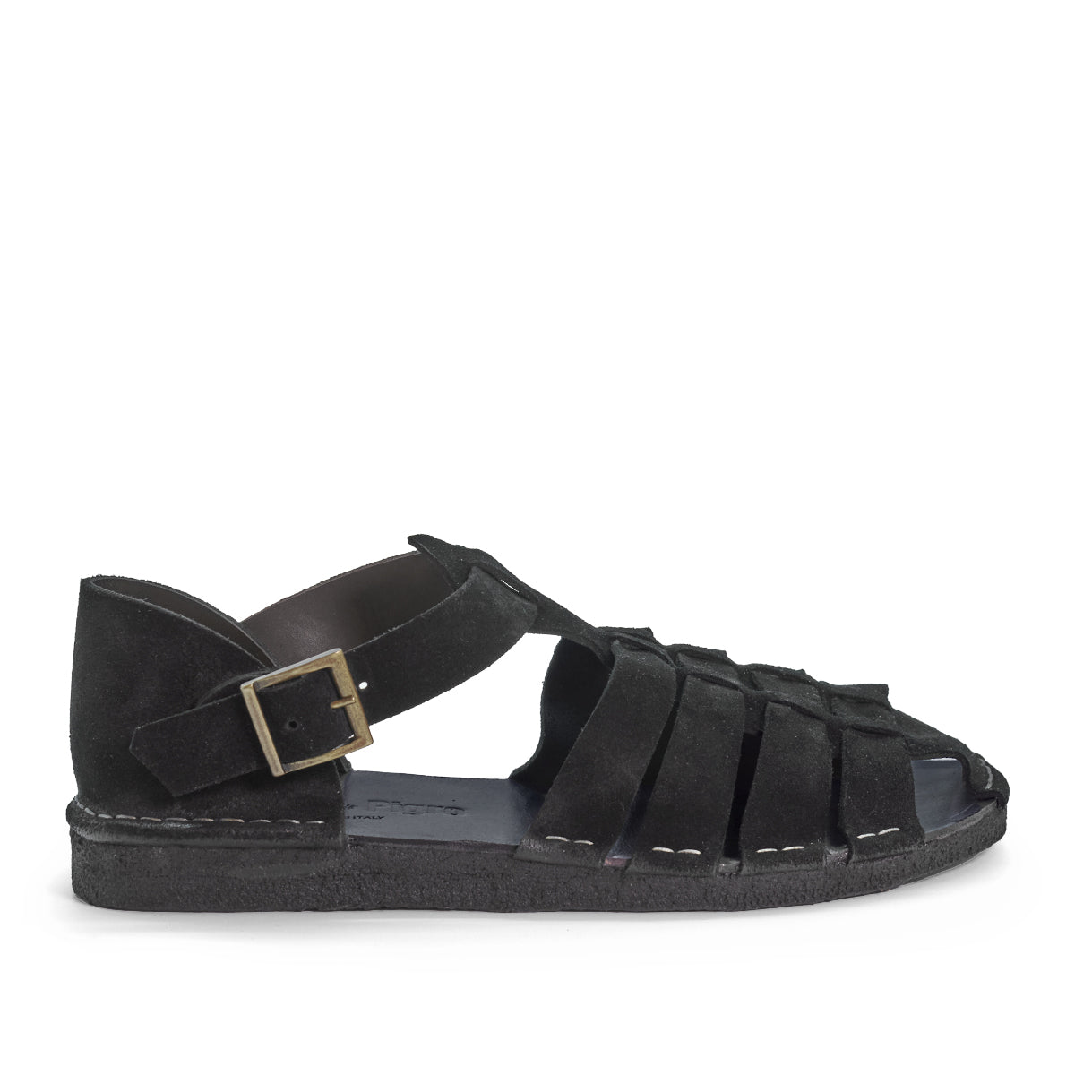 【美品】Punto Pigro　SABO SANDALS TEXAS 50 Punto Pigro Womens 37 6.5 Sandals Shoes Brown Woven Leather