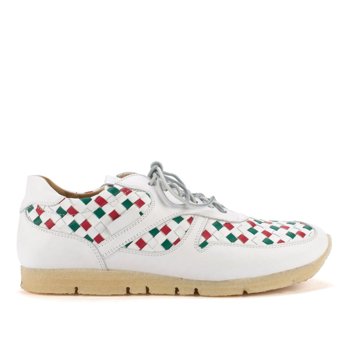 WOVEN SNEAKERS – White Red Green