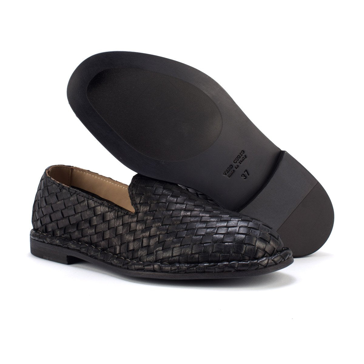 HAND 06 WOVEN SLIPPERS – Black