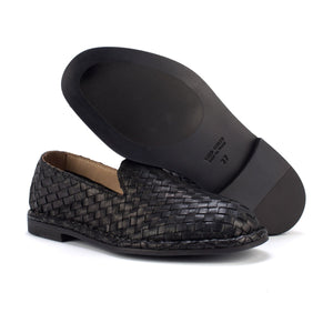 HAND 06 WOVEN SLIPPERS – Black