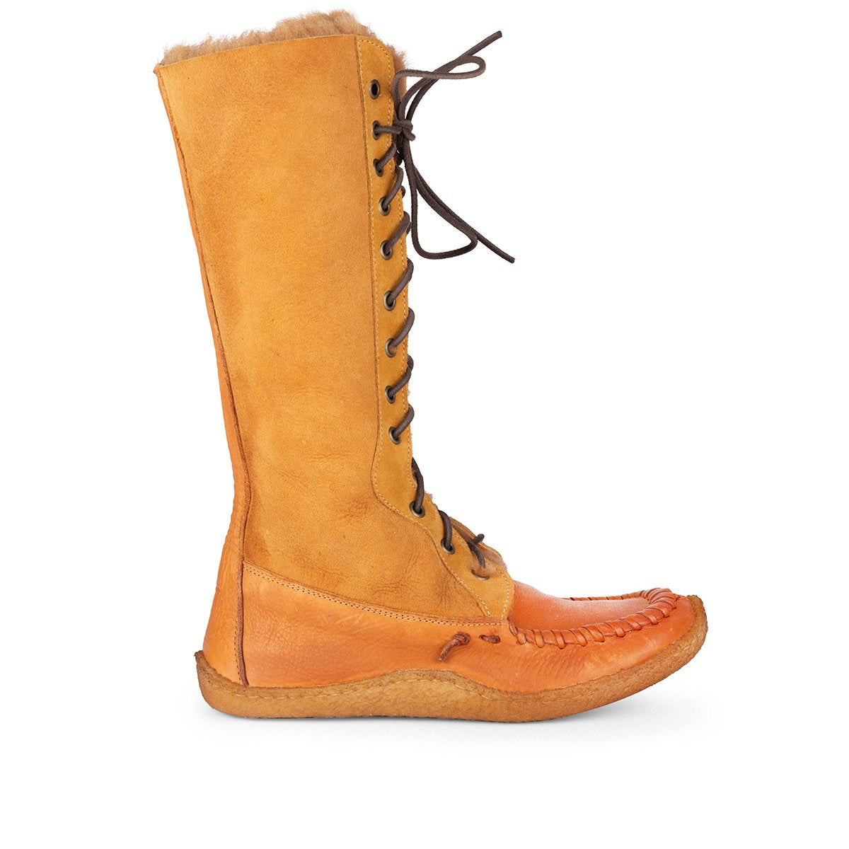 Eschimese Orange– Laced high boots