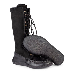 Eschimese Black– Laced high boots