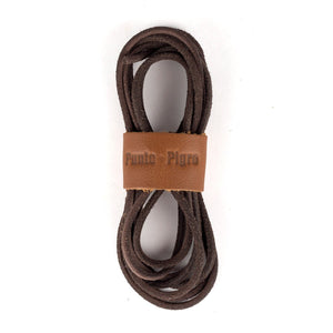 Leather Laces R section - Dark Brown